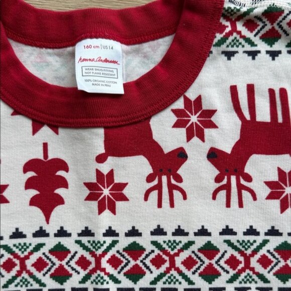 Hanna Anderson Red and White Kids Pajamas - Picture 3 of 4